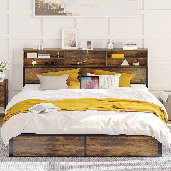 Millwood Pines Storrs Metal Storage Bed & Reviews Wayfair